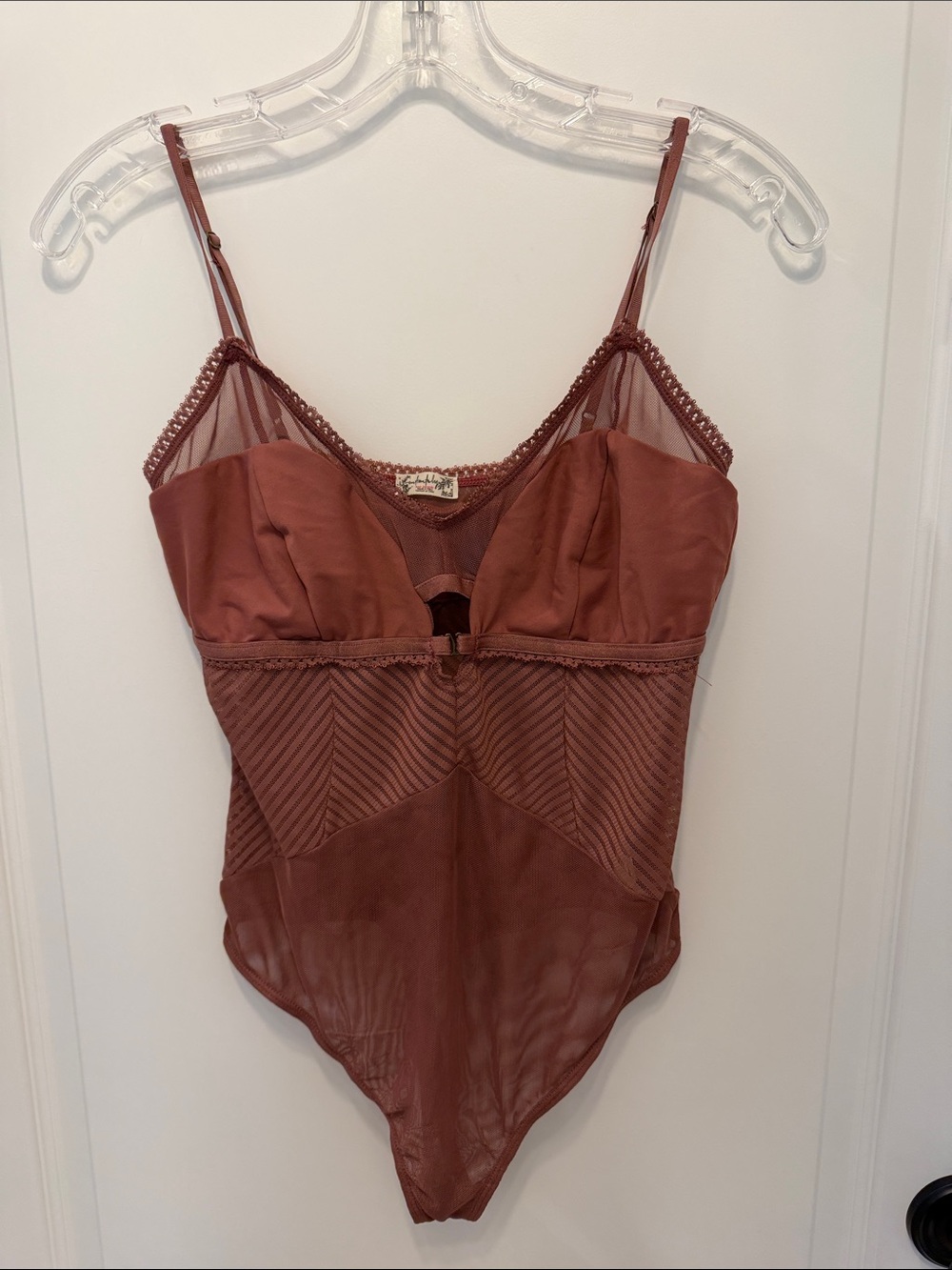 The Night after Night Bodysuit by Intimately by Free People in Mauve